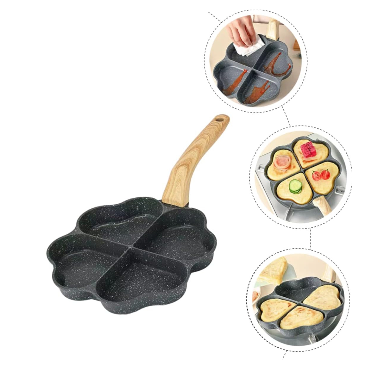 Miniatura 2 de Sartén antiadherente de corazón x4